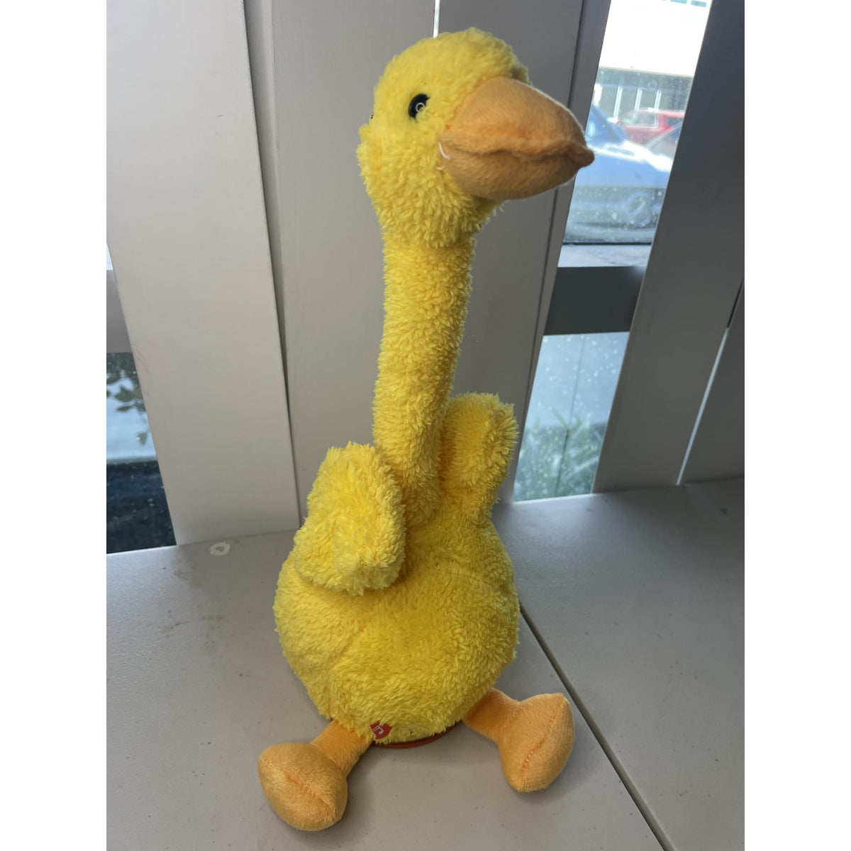 Besia Dancing Animal Mimicking Toy,Talking Repeat Singing Sunny Animal Toy 120 Pcs Songs for Baby 15S Record Your Sound Sing+Dancing+Recording+LED (Talking Yellow Duck)