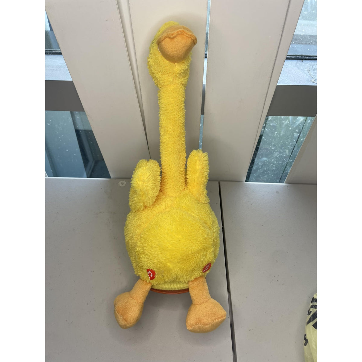 Besia Dancing Animal Mimicking Toy,Talking Repeat Singing Sunny Animal Toy 120 Pcs Songs for Baby 15S Record Your Sound Sing+Dancing+Recording+LED (Talking Yellow Duck)