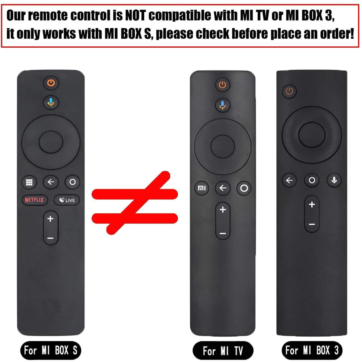 New Voice Replacement Remote XMRM-006 Fit for Xiaomi Mi Box S, Mi TV Stick, Mi TV Stick 4K [ NOT for MI TV or Box 3]