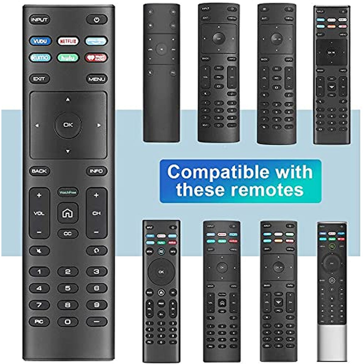 Young XRT136 Universal Replacement Remote Control Compatible with All Vizio-Remote-Control Vizio LCD LED QLED HD 4K UHD HDR SMARTCAST Smart TVs Include D-Series E-Series M-Series P-Series V-Series