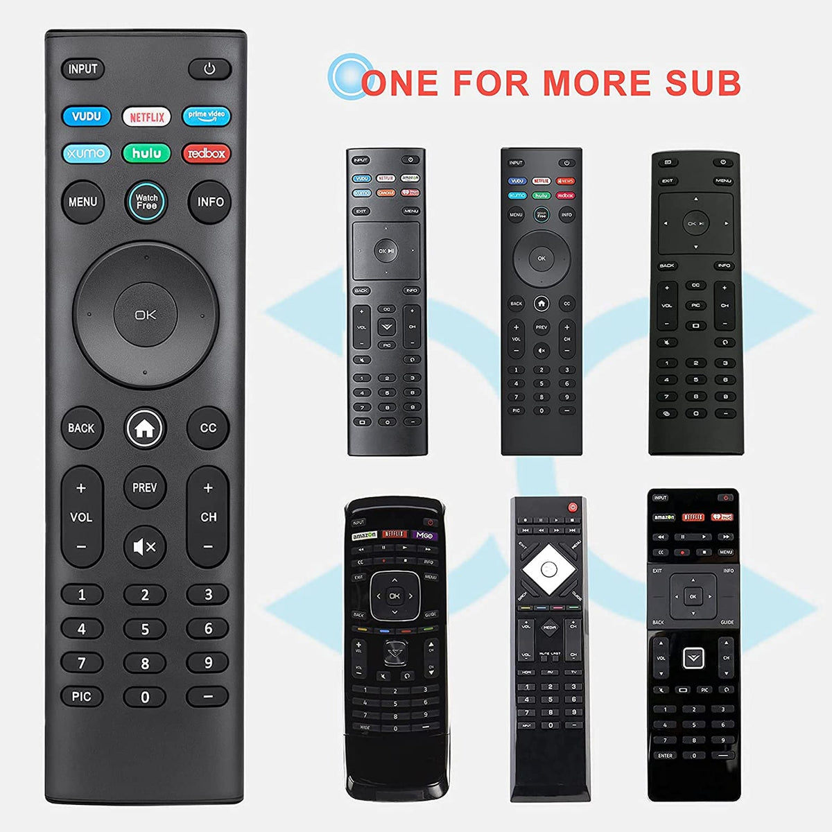 XRT140 Replaced Remote fit for Vizio Smart TV M50Q7-H1 M55Q7-H1 M65Q7-H1 M55Q8-H1 M65Q8-H1 V555-H1 V655-H9 V705-H13 V405-H9 V405-H19 V505-H9 V505-H19 V605-H3 V655-H4 V655-H9 V655-H19