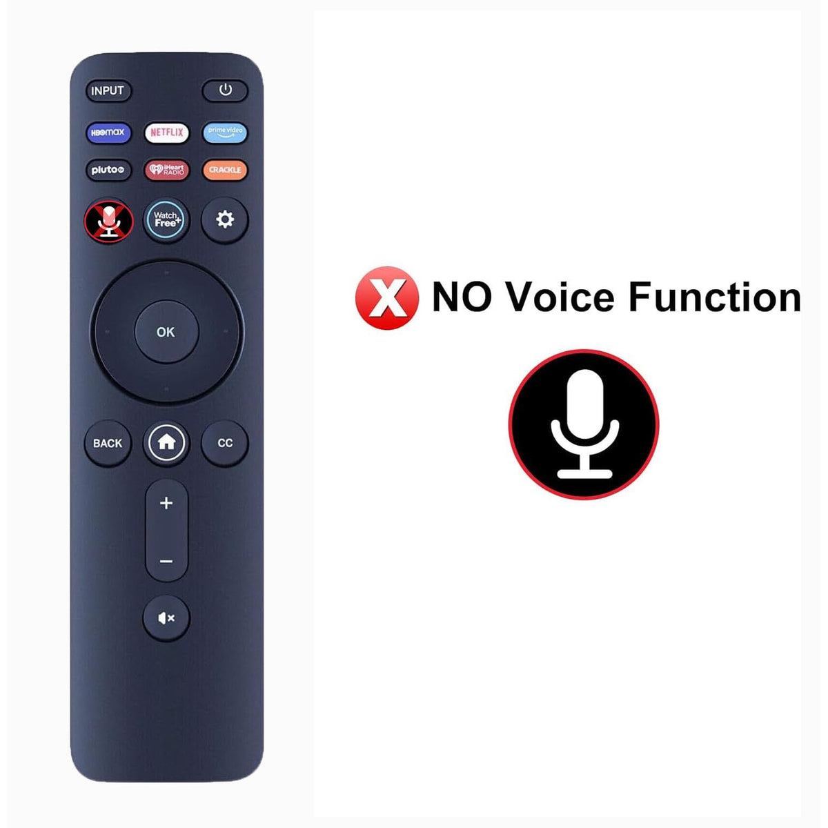[2 Packs] Universal Vizio Remote XRT260 （No Voice ）Fit for All VIZIO Smart TV Smartcast 4K P-Series V-Series D-Series M-Series XRT136 XRT140 with Hbomax,Netflix,PrimeVideo,Plutotv,iHeartRadio,Crackle