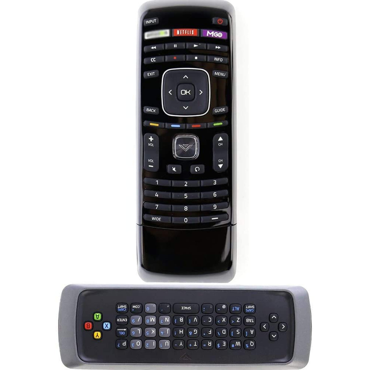 Young XRT302 with QWERTY Keyboard Remote Control fit for Vizio TV E601i-A3 E701i-A3 E650i-A2 D650i-B2 M420SV M470SV M550SV M320SR M370SR M420SR E3D320VX E552VL E472VL M470VSE M650VSE M550VSE M420KD