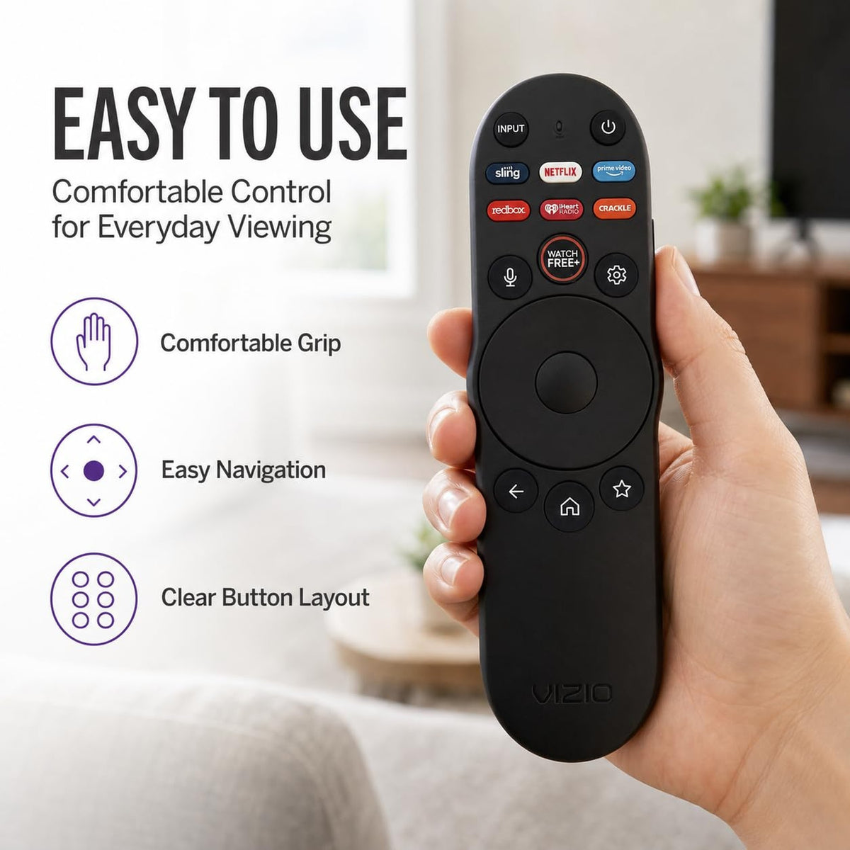 OEM XRT270 Bluetooth Voice Remote for VIZIO Smart TV Remote Control, for Vizio XRT260 XRT140 XRT136 FHD 4K QLED UHD Quantum Pro Smartcast D, E, M, P, V, PX Series Smart TVs