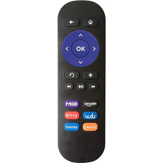 New Remote Control Replaced for Roku Player LT HD XD XS 1 2 3 4, w MGO Amazon Netflix, Vudu Pandora Crackle 6 hotkeys. NOT for Roku Stick HDMI TV