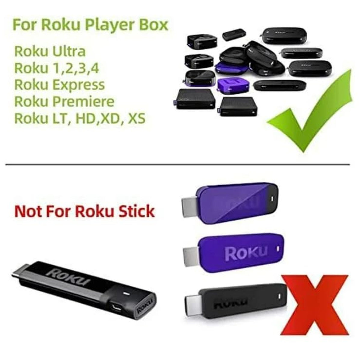 (2 Pack) Universal Roku Remote Control Fit for All ROKU STB and ROKU TVs
