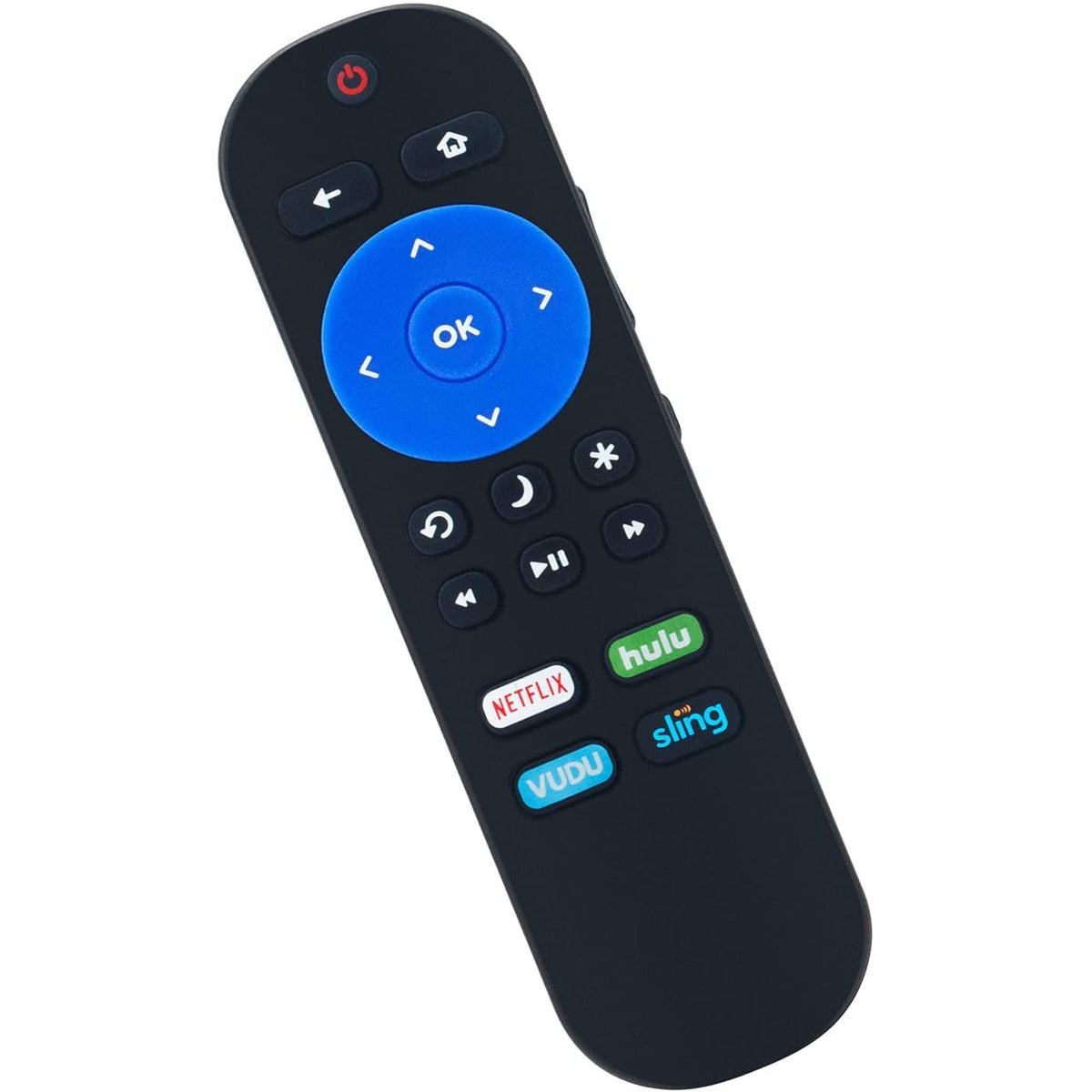 New Replaced Remote for Element Roku TV with Netflix Hulu Vudu Sling