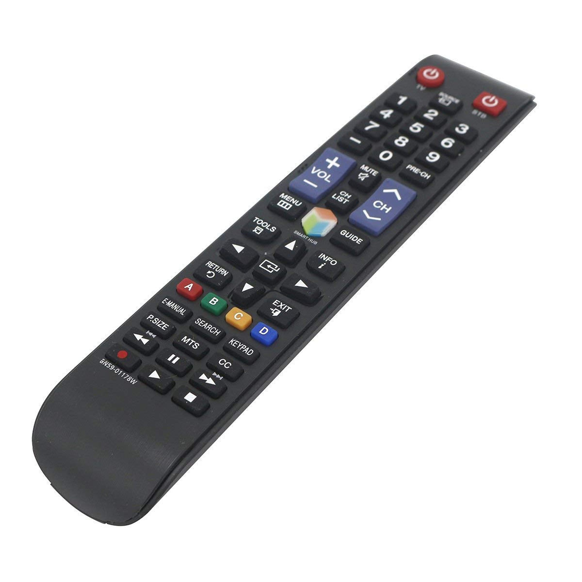 New Replacement Remote BN59-01178W for Samsung LCD LED Smart TVs BN59-01199F BN59-00857A AA59-00637A AA59-00652A BN59-01259E - No Programming Needed