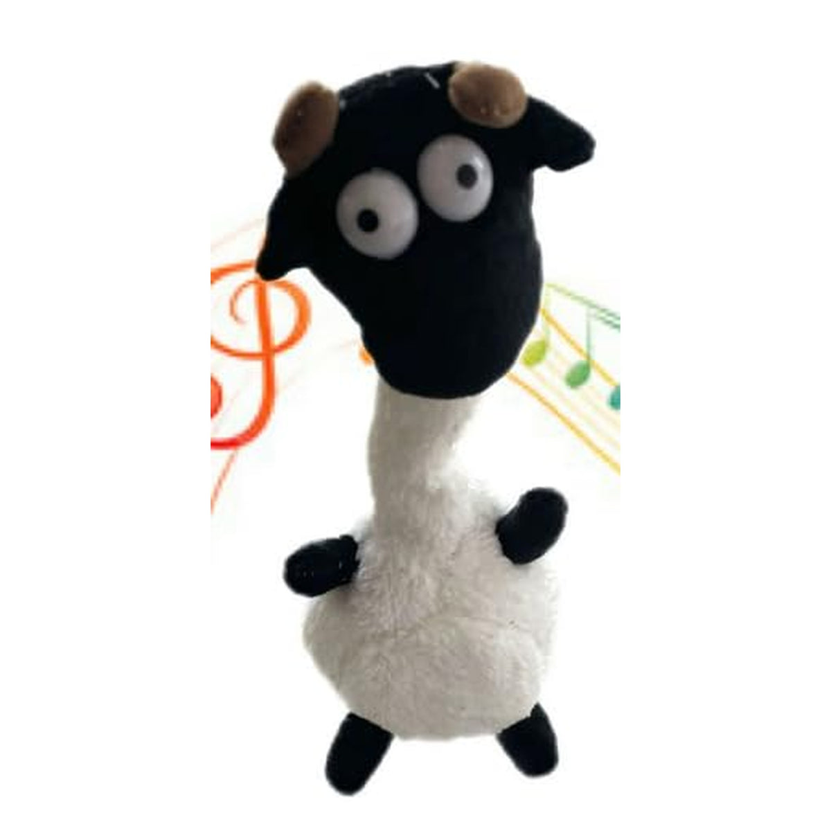 Besia Dancing Animal Mimicking Toy,Talking Repeat Singing Sunny Animal Toy 120 Pcs Songs for Baby 15S Record Your Sound Sing+Dancing+Recording+LED (Talking Milk Sheep)