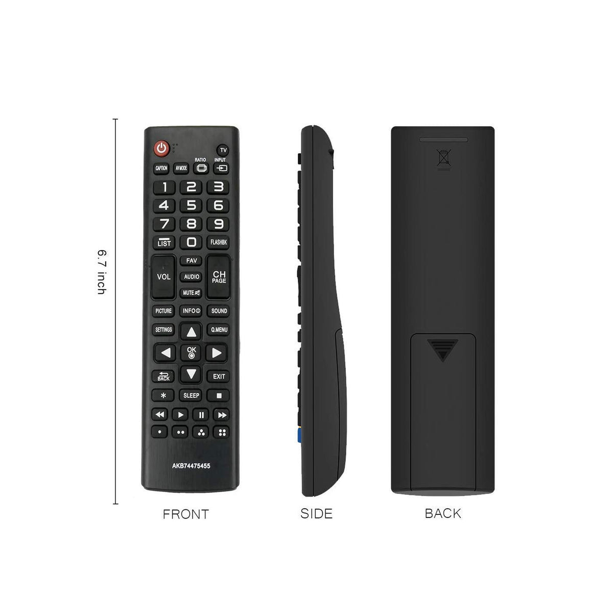 New AKB74475455 Replace Remote Control fit for LG LED HDTV TV 22LX330C 32LW340C 32LX770M 42LX530S 49LX310C 55LW340C 65UX340C 55LX770M