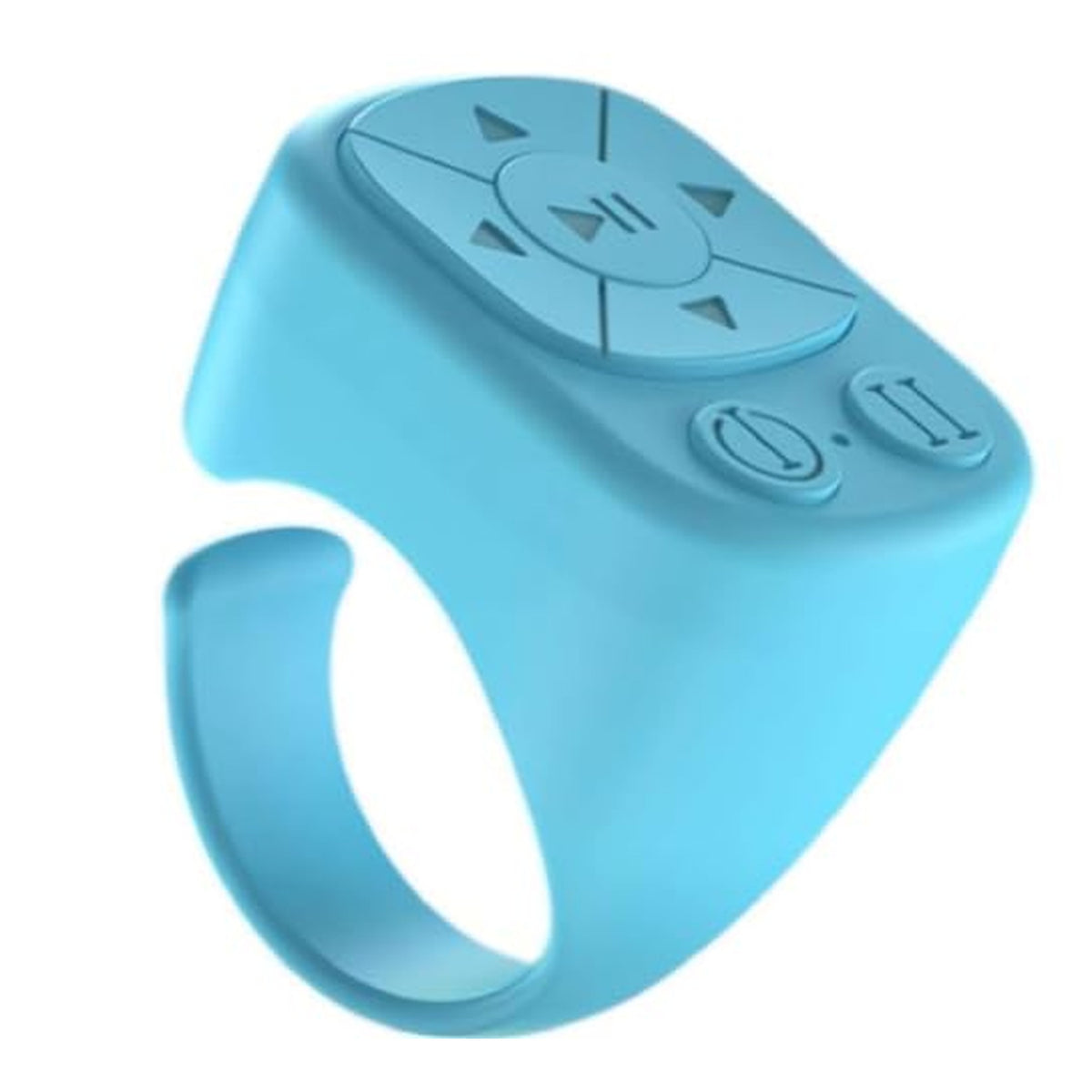 fingertip Wireless Bluetooth Remote Control with Scroll Ring for iPhone and Android, Automatic Scrolling Ring Page Turner Remote Camera Video Recording (Blue)