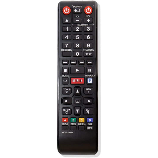 New AK59-00146A Replaced Remote Applicable for Samsung Blu-Ray Player BD-E5300 BD-E5300/ZA BD-E5400 BD-E5400/ZA BD-EM53 BD-EM53/ZA BD-EM53C BD-EM57C BD-EM59C BD-EM59C/ZA BD-ES6000 BDE5300/ZA BDE5400