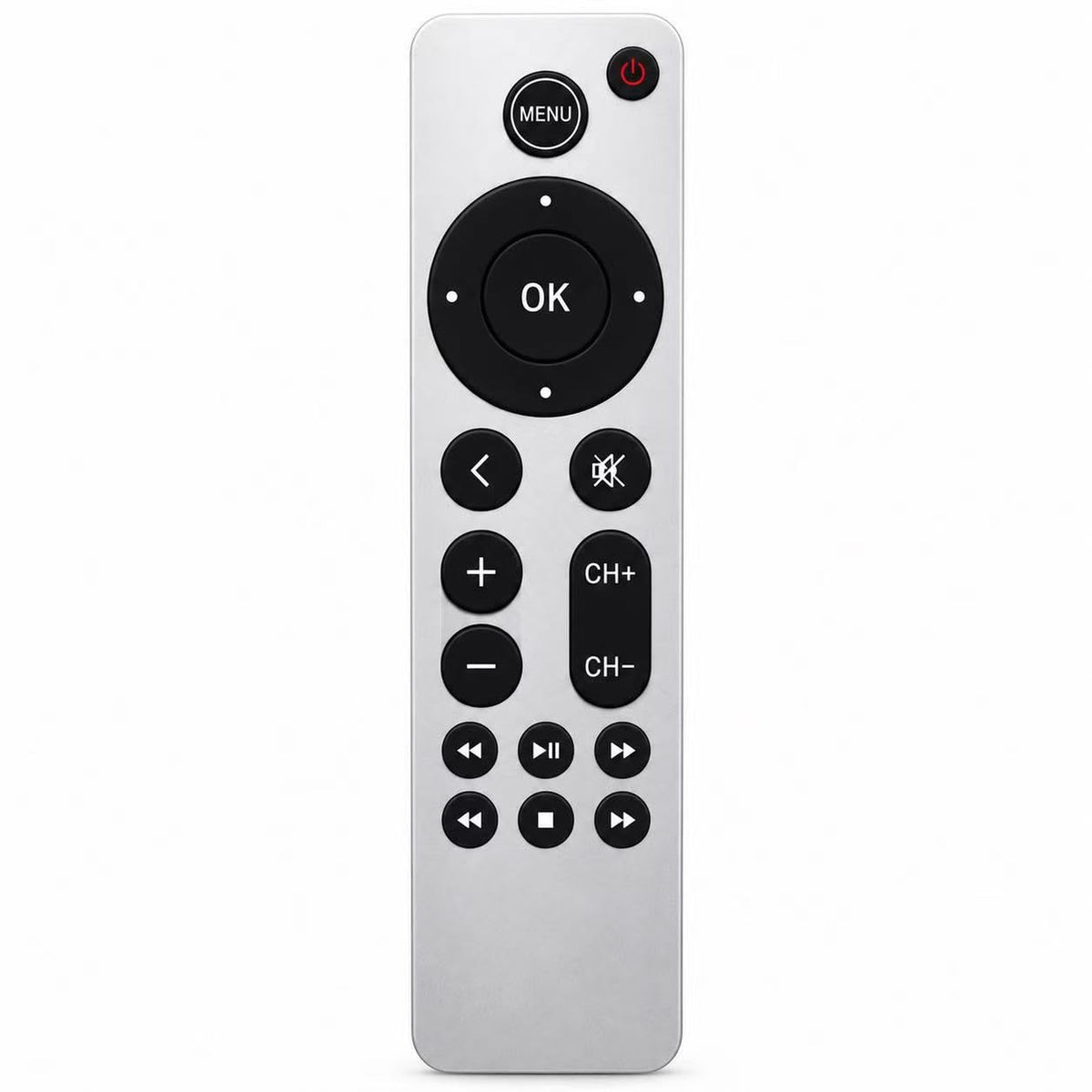 BESIA NEW Universal Replacement Remote for Apple TV 4K/ HD, A2843 A2737 A2169 A1842 A1625 A1427 A1469 A1378 (No Voice), Compatible with Samsung, LG, Sony, Westinghouse, Insignia, Vizio, Toshiba TVs