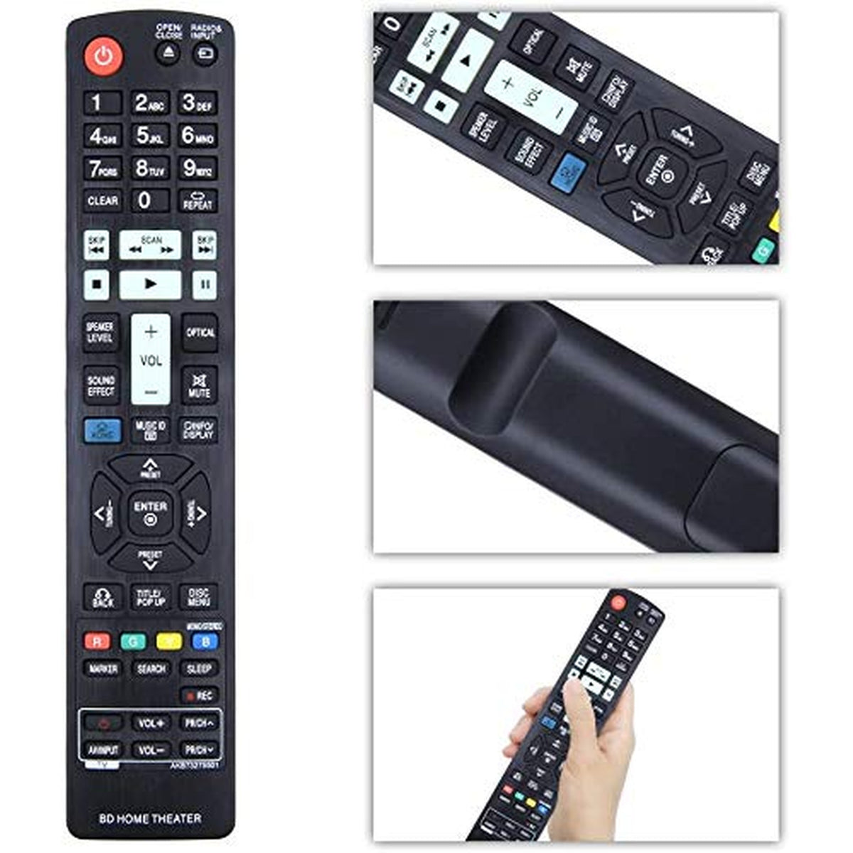 New AKB73275501 for LG Blu-Ray Disc DVD Player Replacement Remote Control, Fit for HX551 HX906TA HX561 HX771 HX721 HX906PA HX976TZW HX966TZ SH96SB-S