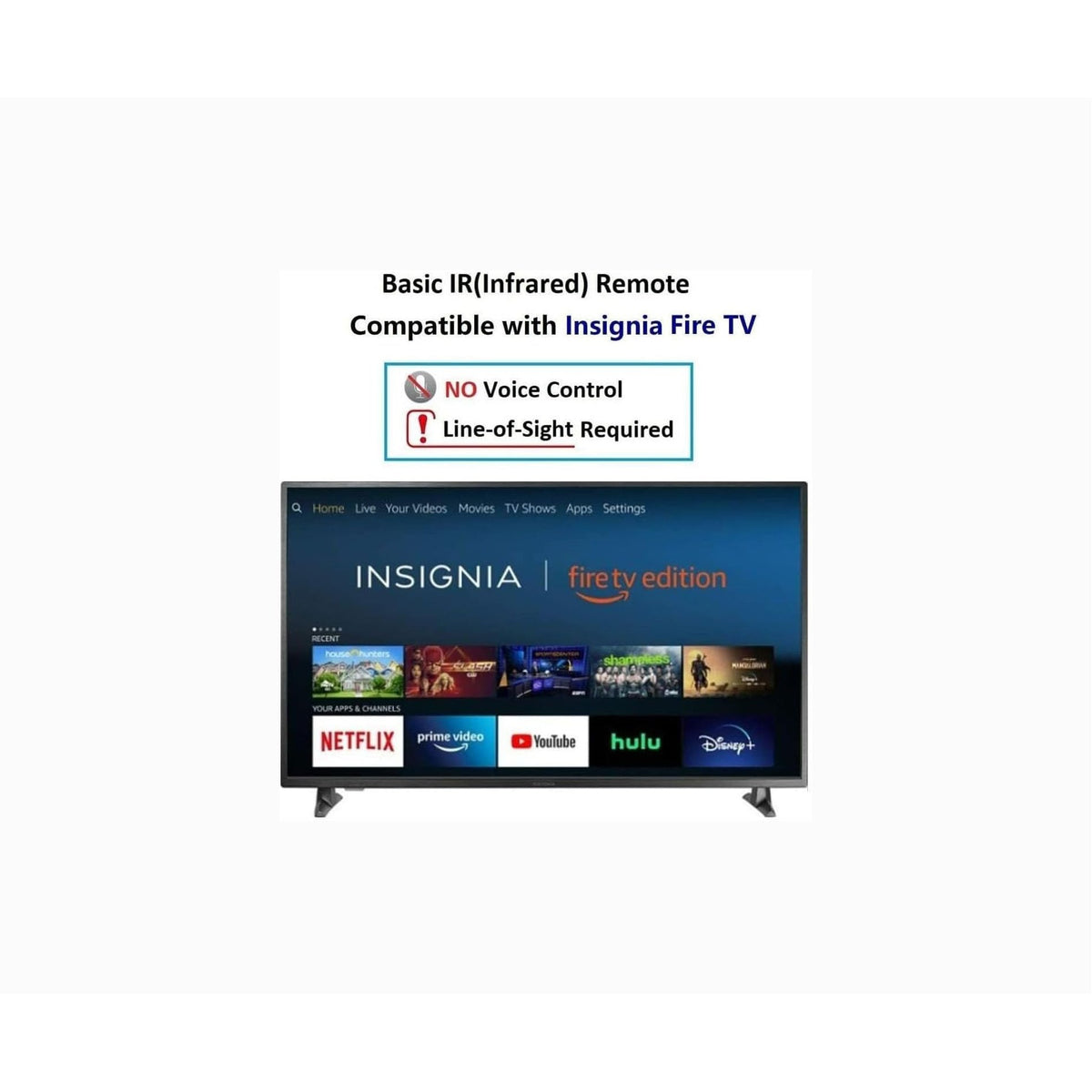 (2 Pack) BESIA Replacement Remote Compatible with Insignia/Toshiba Smart TV Remote Control (no Voice Control) Compatible with TV Models NS-55DF710NA21 NS24DF310NA21 NS39DF310NA21 NS50DF710NA21