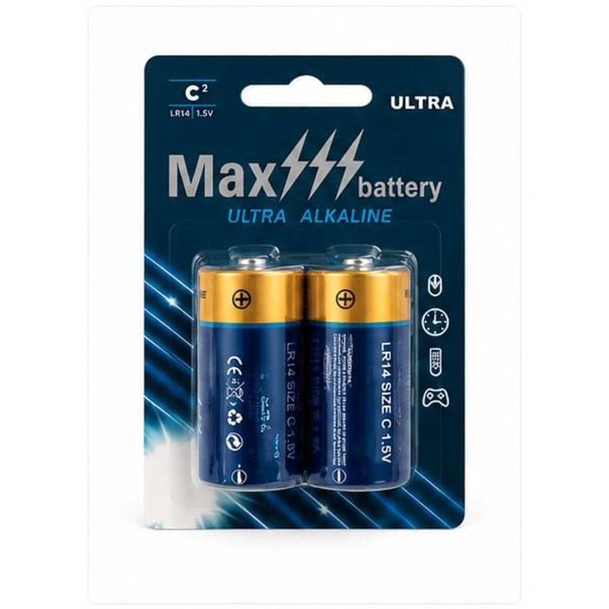 Besia Max Battery C Alkaline Batteries, 4 Pack, LR14 1.5V Ultra Alkaline Long-Lasting Power, Leak-Resistant Non-Rechargeable C Cell Batteries for Toys, Flashlights, Clocks & Household Devices