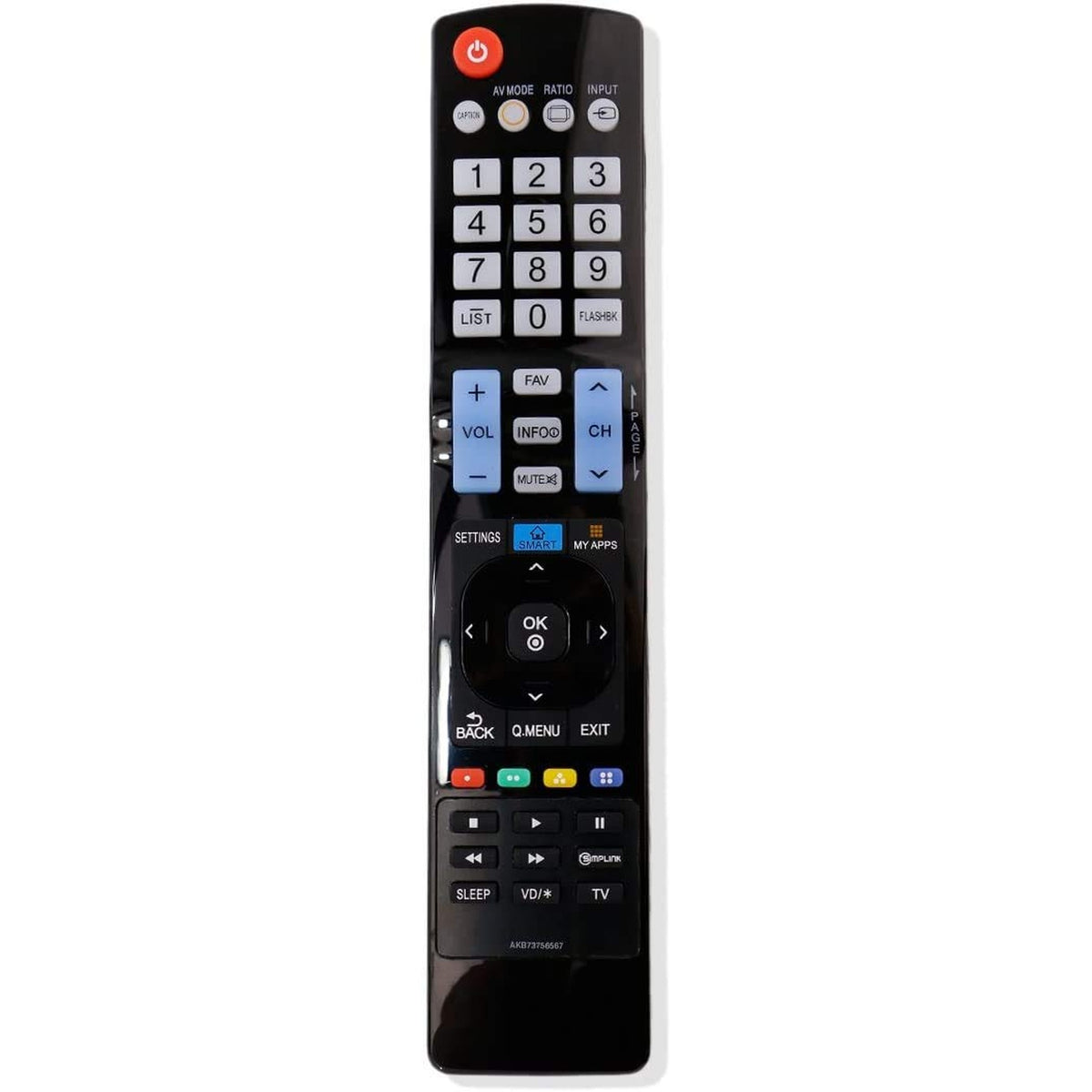 New AKB73756567 Remote Control Compatible Replacement for LG TV 32LB5800 32LB580B-UG 39LB5800 42LB5800-UG 47LB5800 47LB6100UG 49UB8200 50LB6100 55LB5800-UG 55LB6100 55UB8200-UH 55UB9200