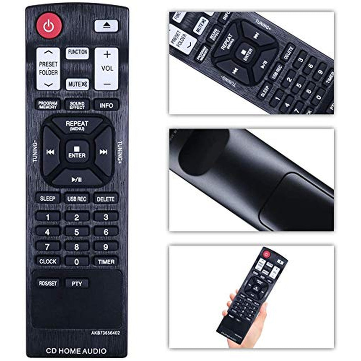 New AKB73656401 Replace Remote fit for LG CD Home Audio Stereo Micro Hi-Fi System