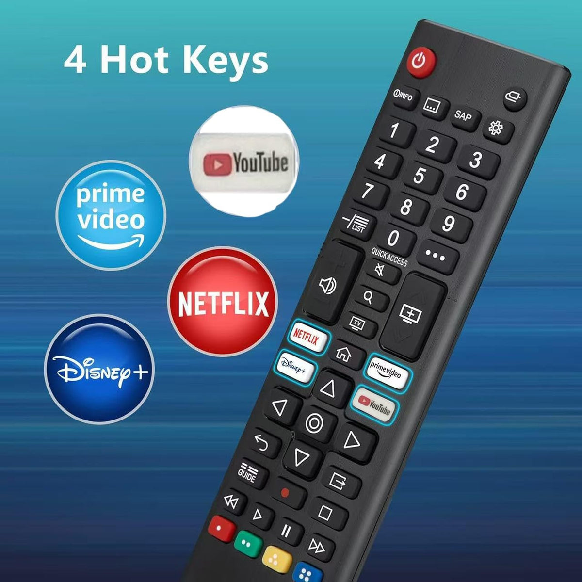 2 Packs of BESIA New Remote Compatible with LG LED OLED LCD Smart TV, 4K 8K UHD HDTV Smart TV,