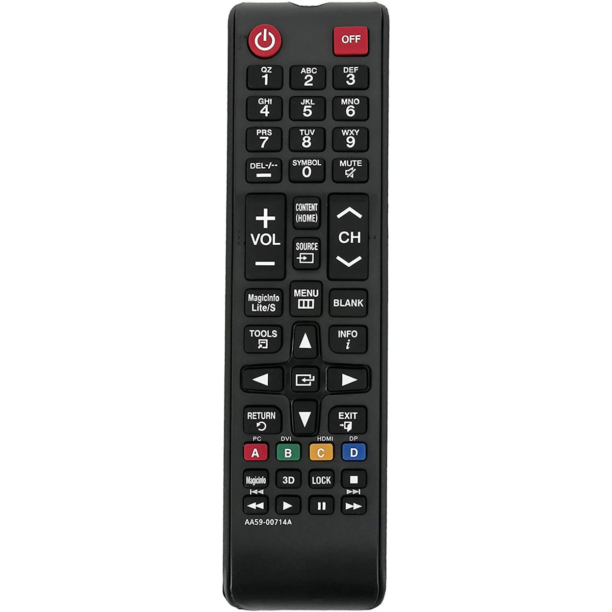 New AA59-00714A Replaced Remote Control fit for Samsung LCD LED 3D HDTV Smart TV LH32EDCPLBC/ZA LH40DECPLBA/ZA LH46EDCPLBC/ZA LH55EDCPLBC/ZA LH65MDCPLGA/ZA LH75EDCPLBC/ZA