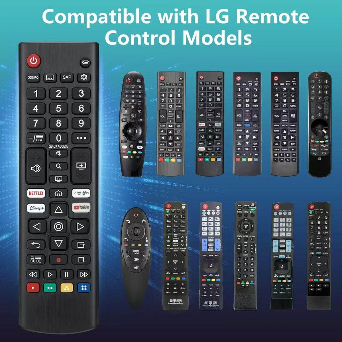 2 Packs of BESIA New Remote Compatible with LG LED OLED LCD Smart TV, 4K 8K UHD HDTV Smart TV,