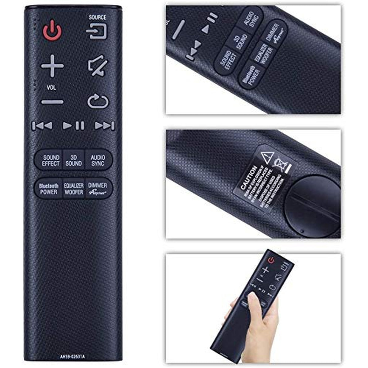 New AH59-02631A Replacement Soundbar Remote Control Fit for Samsung Sound Bar HW-H450 HW-HM45 HW-HM45C HWH450 HWHM45 HWHM45C HW-H450/ZA