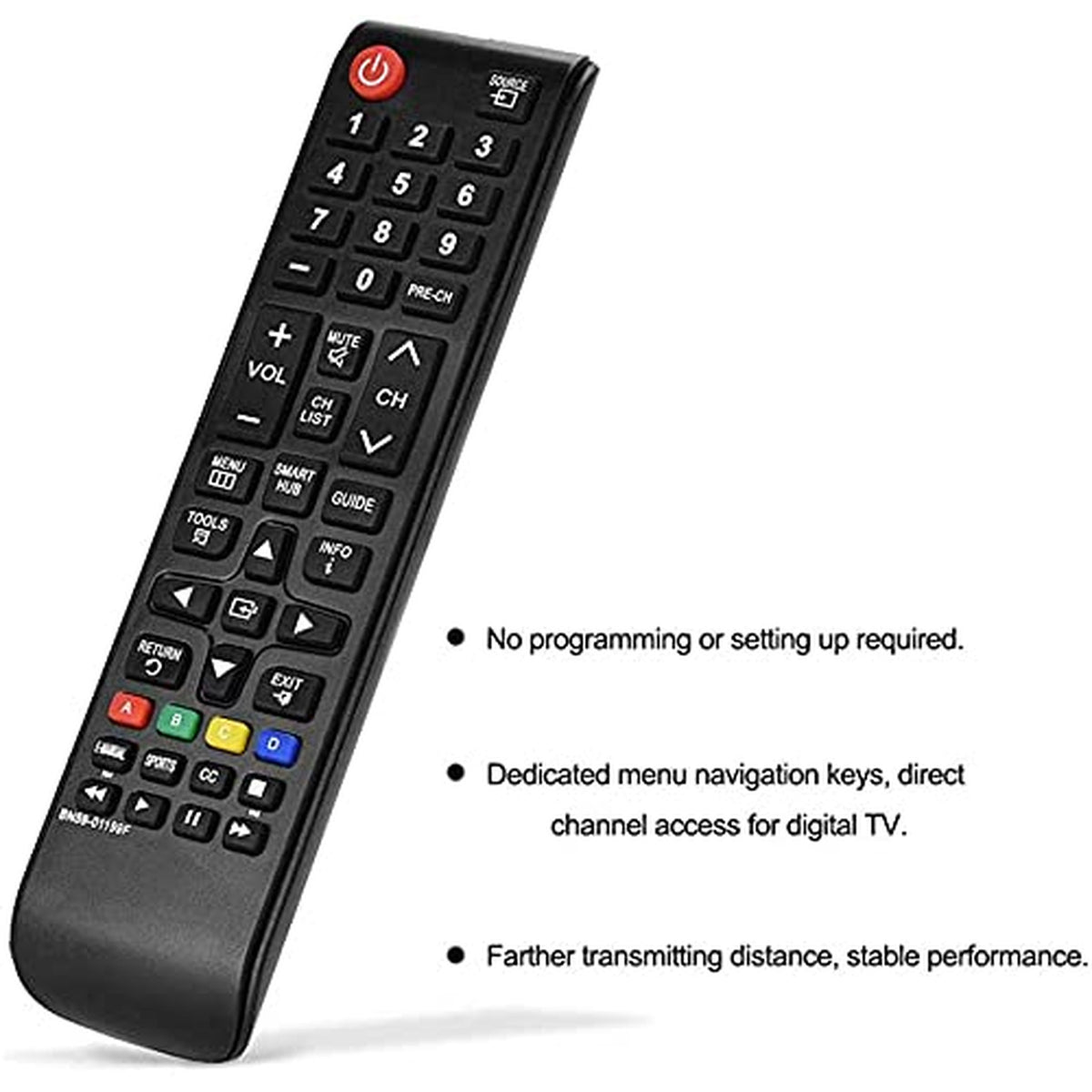 Young BN59-01199F TV Remote Control for Samsung TV UN60J6200AF UN60J6200AFXZA UN60J620DAF UN60J620DAFXZA UN60JU6400F UN60JU6400FXZA UN50J6200AF UN43JU640DF