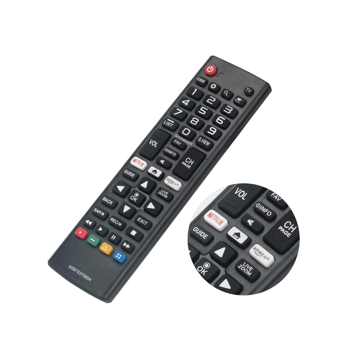 Young Remote Control AKB75375604 Compatible for LG 4K Smart TV 32LK610BPUA 43LK5400PUA 43LK5700BUA 43LK5700PUA 43UK6090PUA 49UK6090PUA 49LK5700PUA 50UK6090PUA 55UK6090PUA 65UK6090PUA