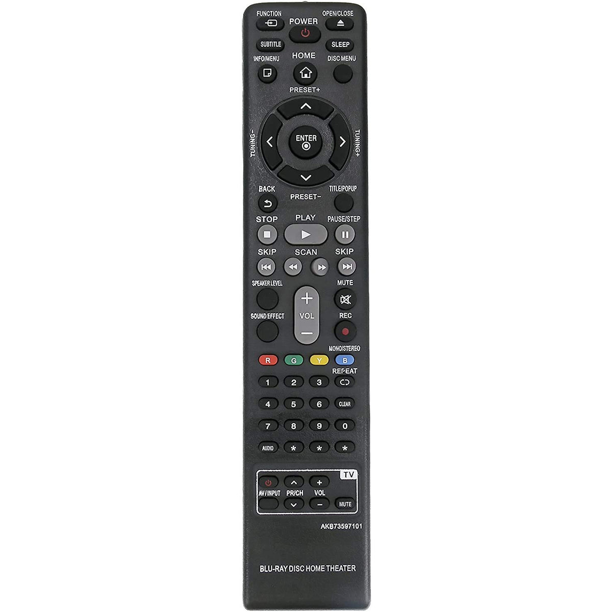 New AKB73597101 Replace Remote Control fit for LG BLU-RAY DISC DVD Player/Home Theater System BH4120S S42S2-S S42S1-W BH4120