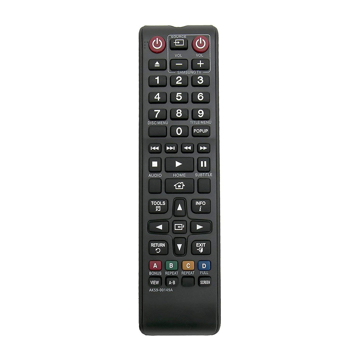 New AK59-00149A Replacement Remote Control fit for Samsung Blu-ray DISC Player BD-ES5000 BD-ES5300 BD-F5100 BD-FM57C BD-HM59