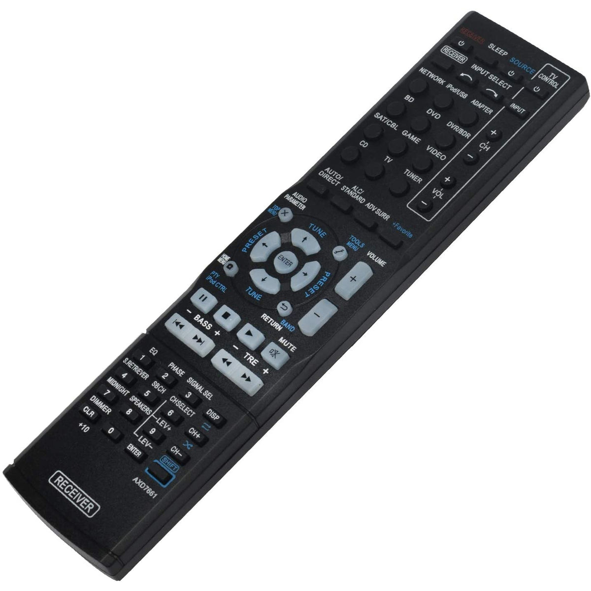 AXD7661 Replaced Remote fit for Pioneer AV Receiver VSX-822 VSX822K VSX1022K VSX-1022 VSX-822-K VSX-1022-K VSX822 VSX1022