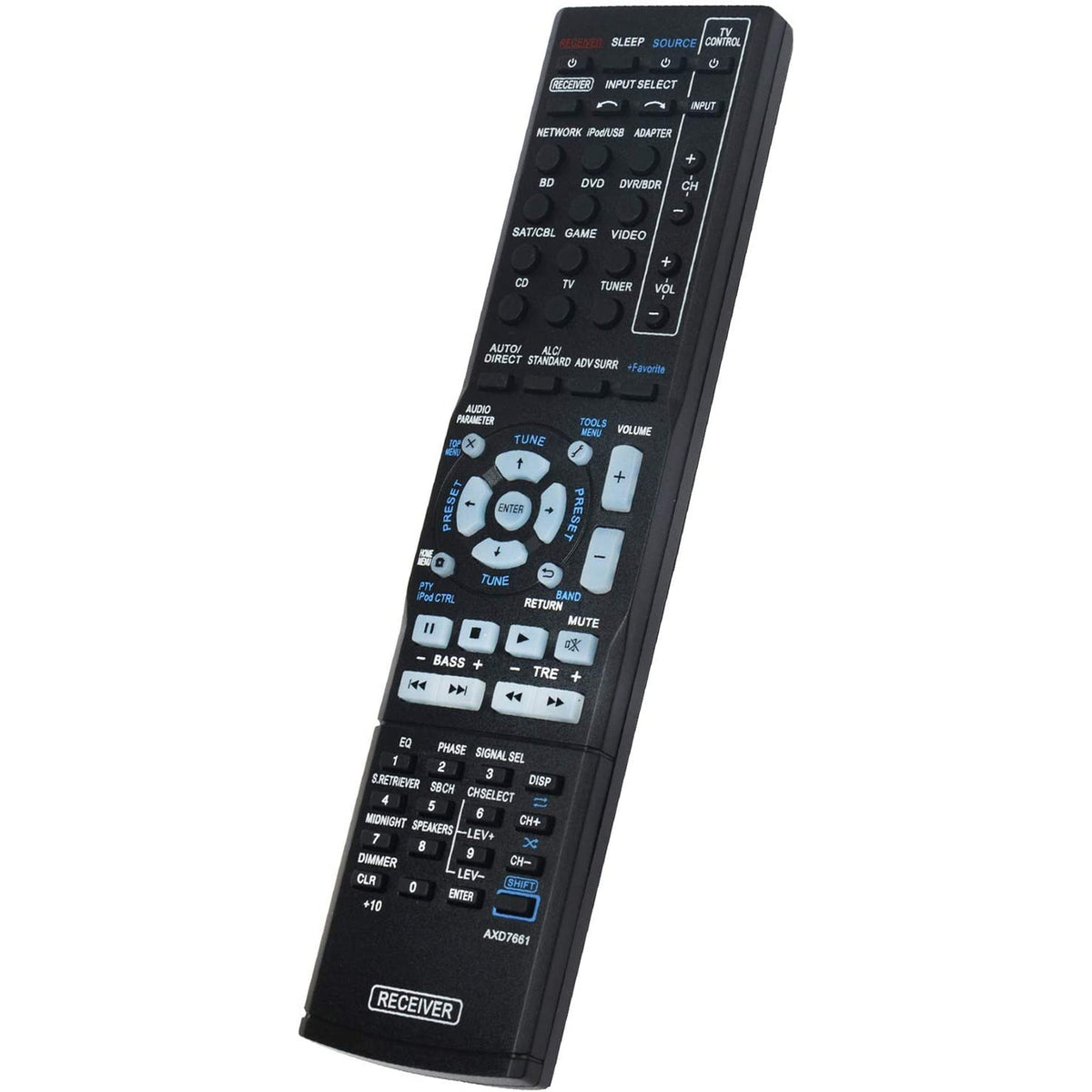AXD7661 Replaced Remote fit for Pioneer AV Receiver VSX-822 VSX822K VSX1022K VSX-1022 VSX-822-K VSX-1022-K VSX822 VSX1022
