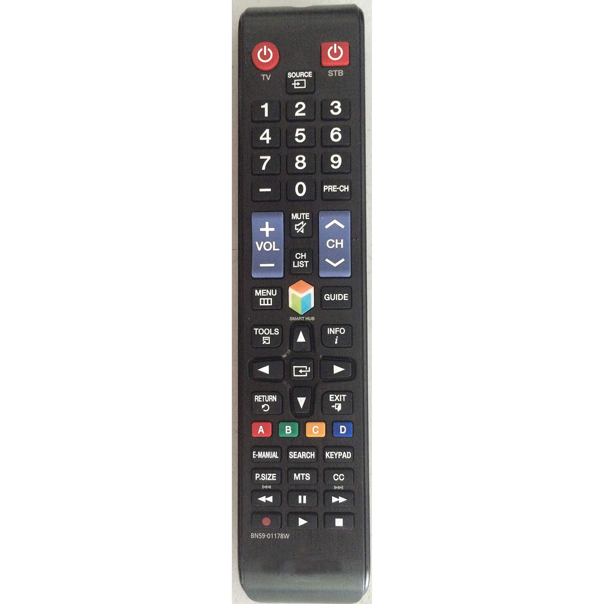 New Replacement Remote BN59-01178W for Samsung LCD LED Smart TVs BN59-01199F BN59-00857A AA59-00637A AA59-00652A BN59-01259E - No Programming Needed