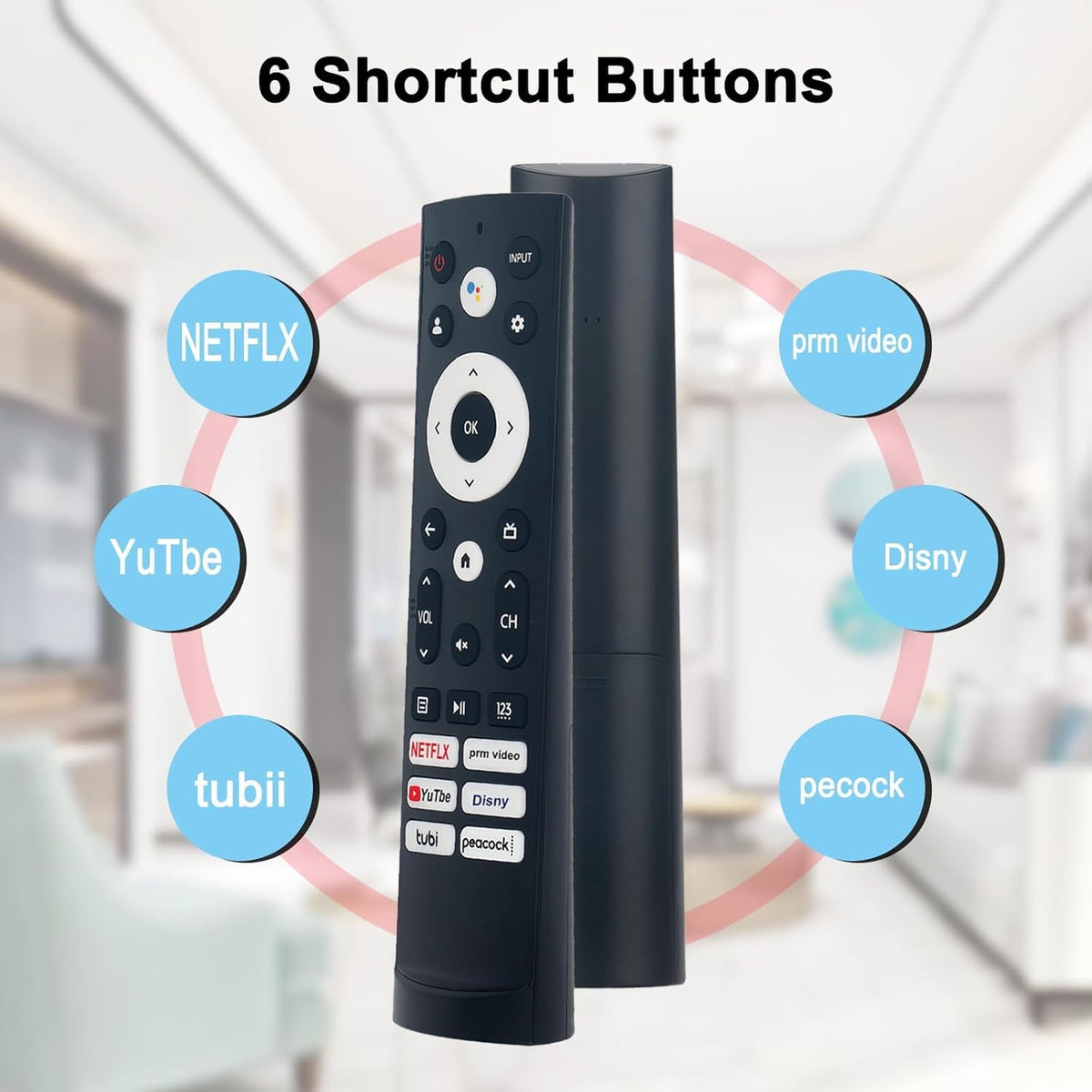 (2 Pack) ERF3M90H IR Replacement Remote Control for Hisense Google TV and Hisense Android TV (No Voice Function)