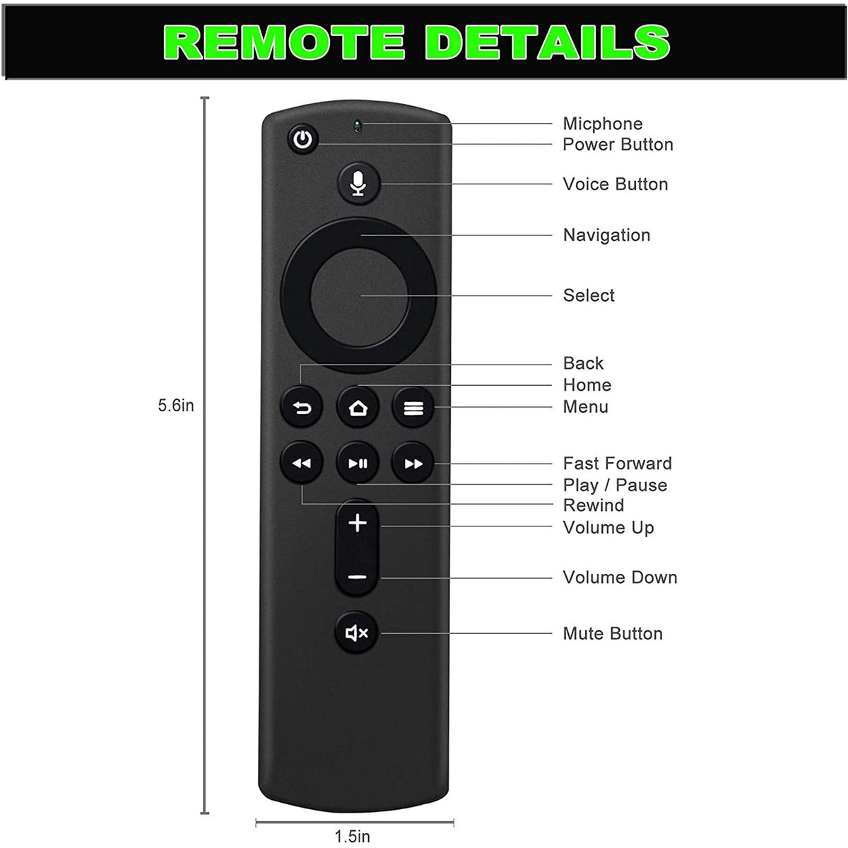 New AA59-00629A Replaced Remote Control fit for Samsung 3D LCD LED Smart TV HG40EA570LW HG22EA473KW HG26AA470PW