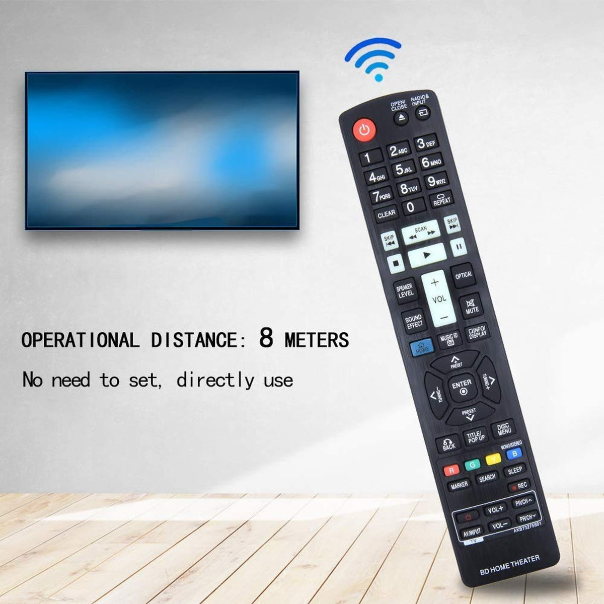 New AKB73275501 for LG Blu-Ray Disc DVD Player Replacement Remote Control, Fit for HX551 HX906TA HX561 HX771 HX721 HX906PA HX976TZW HX966TZ SH96SB-S
