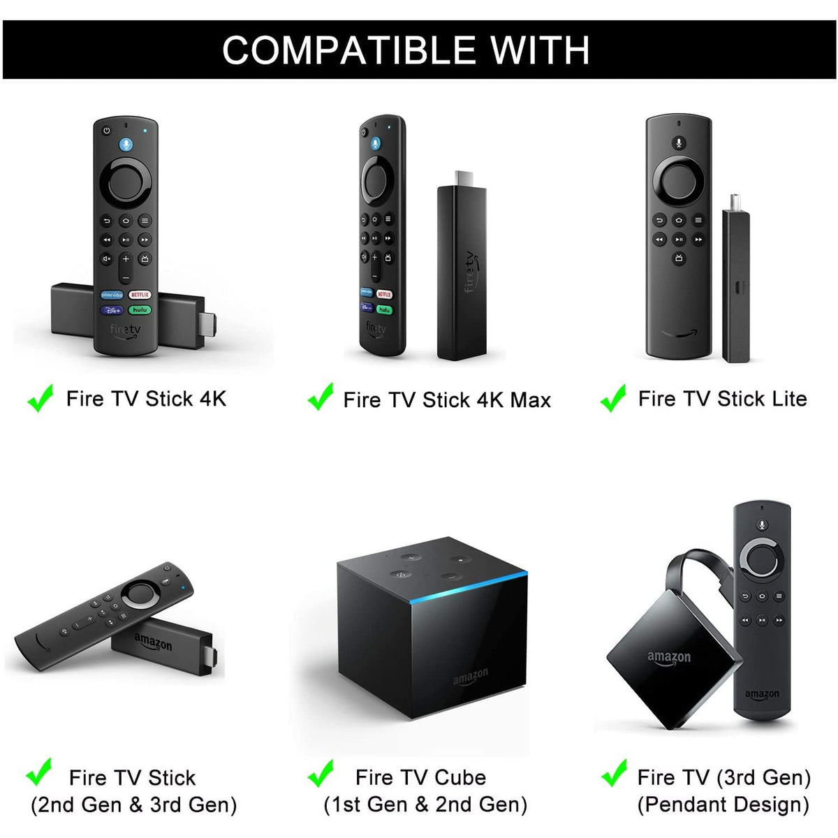 New L5B83G Voice Replaced Remote Fit for AMZ Fire Smart TV Stick 2nd Gen/3rd Gen/Lite/4K, Fire Smart TV 3rd Gen/Pendant Design, and Fire Smart TV Cube 1st Gen/2nd Gen