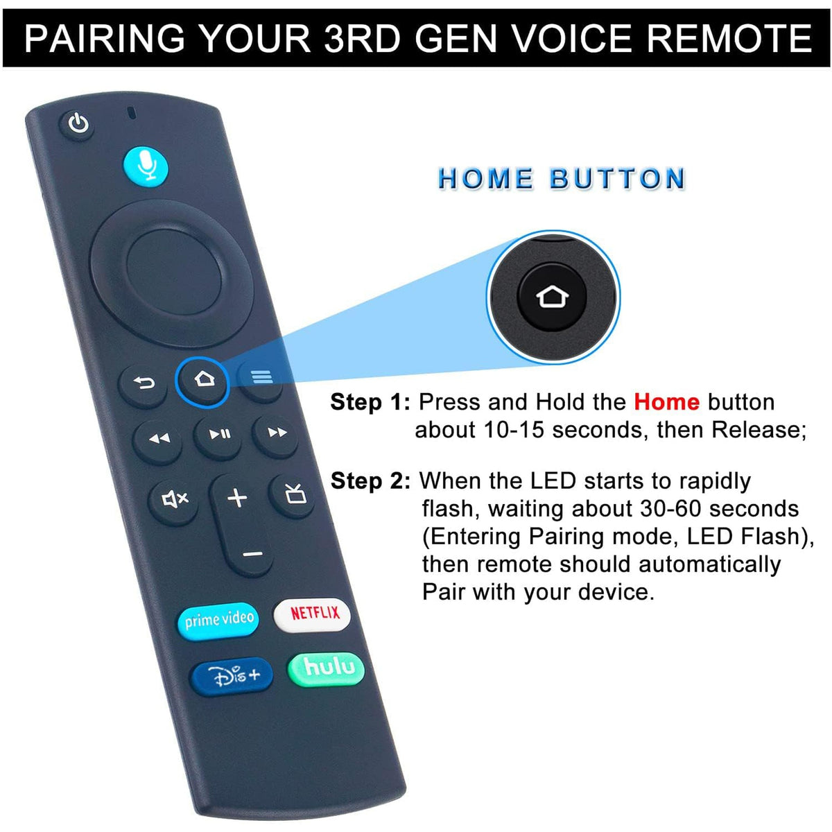 New L5B83G Voice Replaced Remote Fit for AMZ Fire Smart TV Stick 2nd Gen/3rd Gen/Lite/4K, Fire Smart TV 3rd Gen/Pendant Design, and Fire Smart TV Cube 1st Gen/2nd Gen