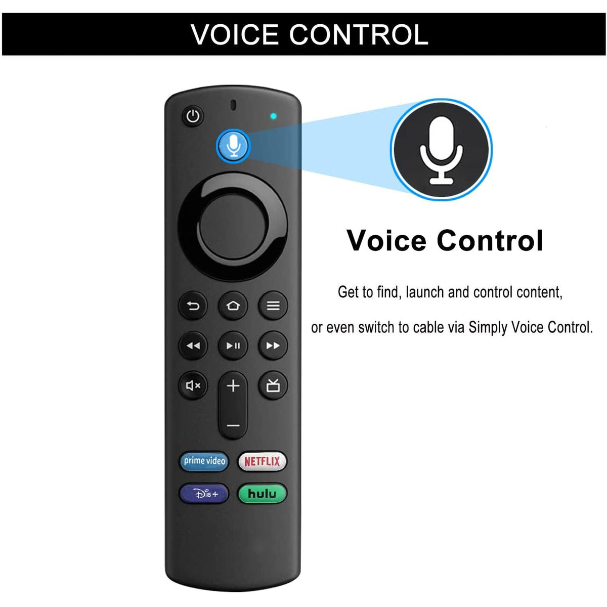 New L5B83G Voice Replaced Remote Fit for AMZ Fire Smart TV Stick 2nd Gen/3rd Gen/Lite/4K, Fire Smart TV 3rd Gen/Pendant Design, and Fire Smart TV Cube 1st Gen/2nd Gen
