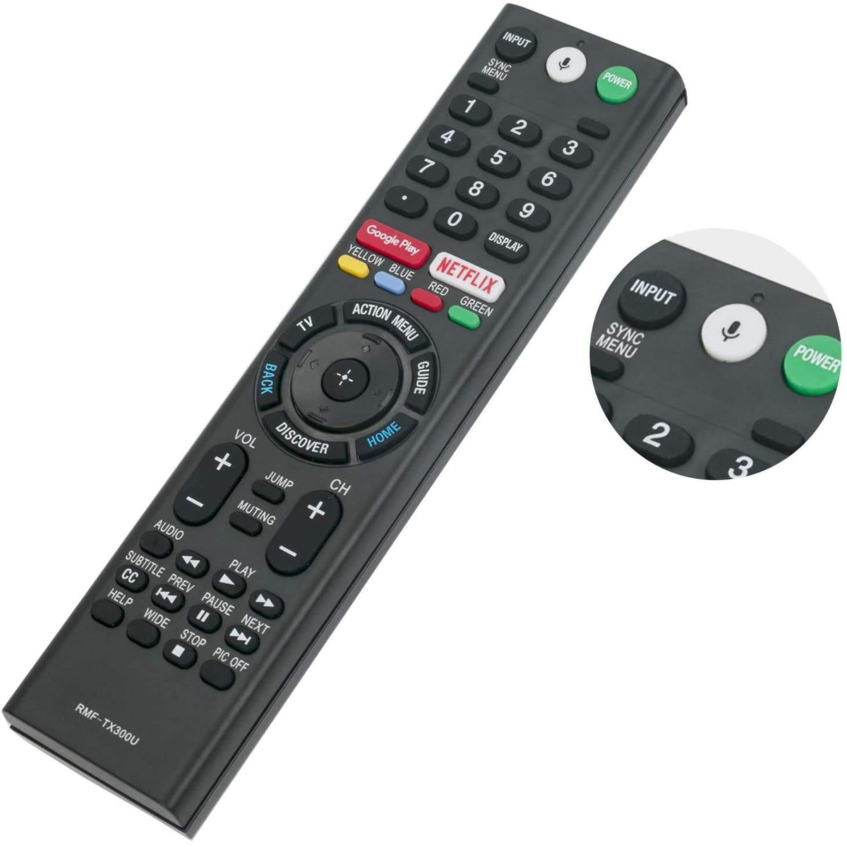 New RMF-TX310U RMF-TX300U Replacement Voice Remote with Mic sub RMF-TX200U RMF-TX201U Remote Fit for Sony 4K Smart LED TV HDTV XBR-55X850S XBR-65X850D XBR-65X930D XBR-75X850D XBR-85X850D