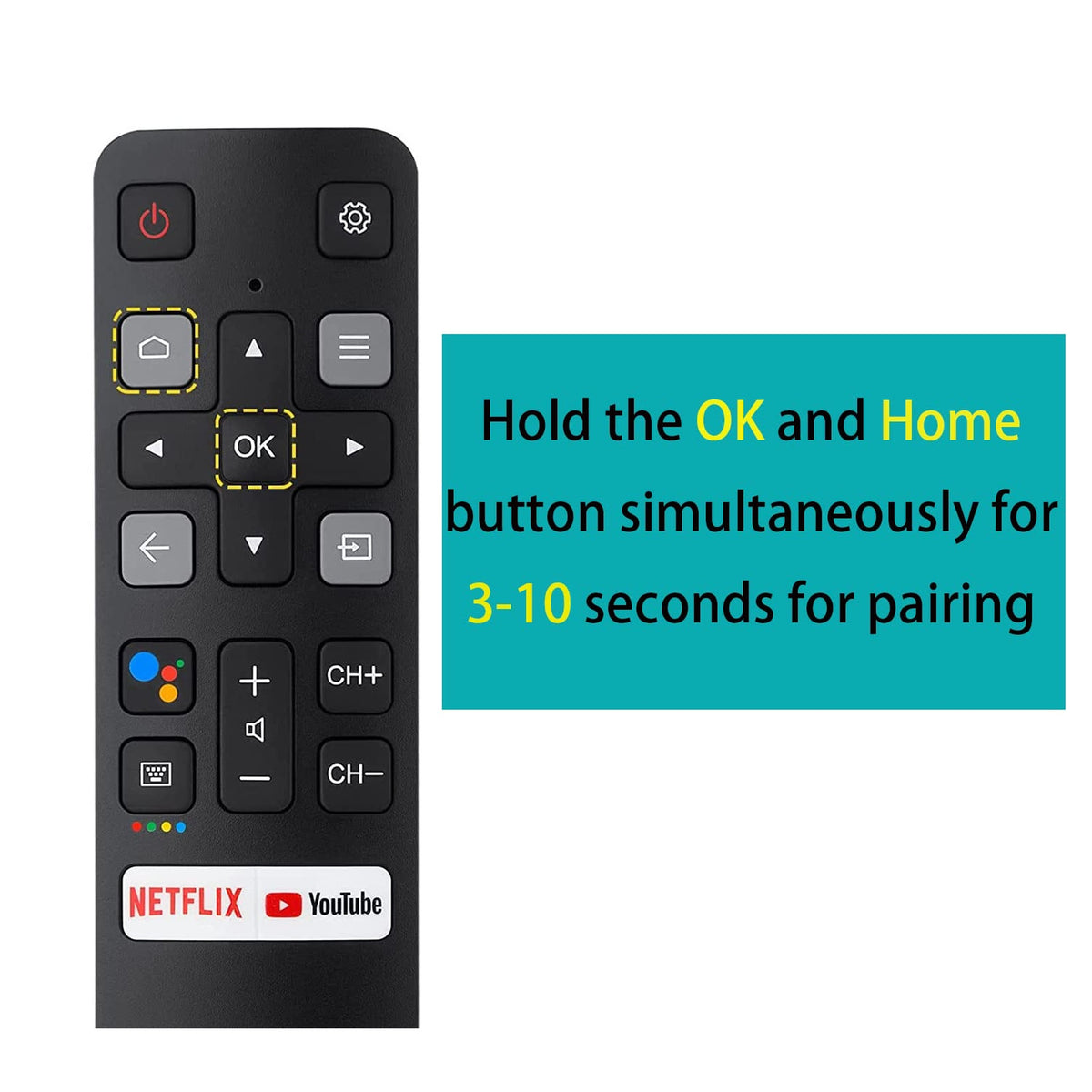 BESIA New Bluetooth Remote RC802V FNR1 fit for TCL TV 40S334 50S434 55S434 75S434 40S330 70S430 32S334 55S435 50S435 43S43432S6500A 65P8S 65P8 55P8S 49S6800FS 49S6800 32S6500S 32S6800S 32S6510S 32A325