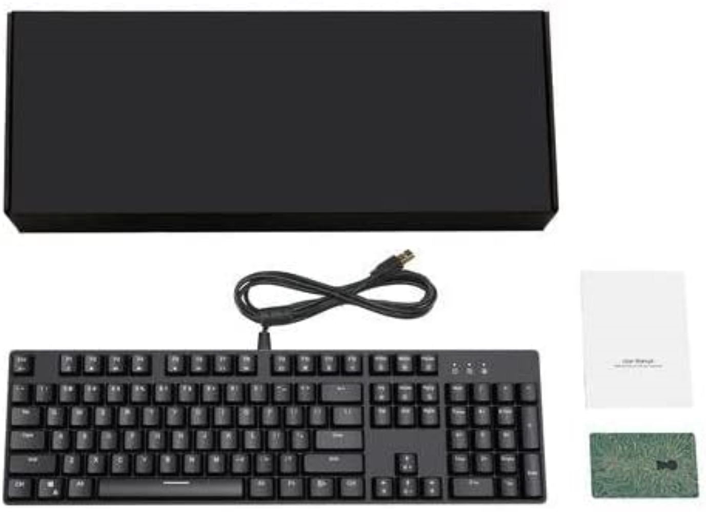 KM-G12 Mechanical Gaming Keyboard with Customizable RGB Backlight, Tactile & Clicky Red Switches, 104-Key Anti-Ghosting Wired Keyboard with Surround Lighting, Steel Body for PC and Laptop