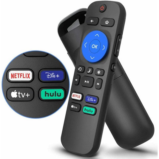 Universal Replacement ROKU TV Remote Fit for All Roku TV TCL/JVC/RCA/Philips/Magnavox/Haier/Sanyo/LG Roku TV with Apple TV+, Disney+, Netflix, Hulu Buttons [Not for Roku Stick, Roku Box]