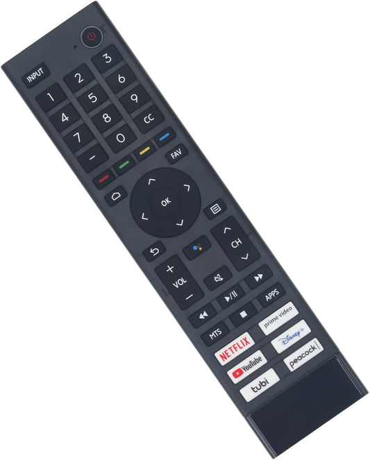 OEM ERF3J80H Replacement Smart TV Remote Fit for Hisense 4K UHD Android Smart TV 75A6G 70A6G 65A6G 60A6G 55A6G 50A6G 43A6G 55U68G 65U68G 55U6G 50U6G 65U6G 75U6G 50U68G 75U68G