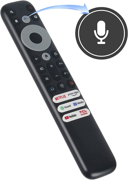RC902V FMR1 Voice Replace Remote Control Compatible with TCL Android TV 40S330 32S330 43S434 50S434 55S434 65S434 70S430 75S434 43S446 50S446 50S546 55S446 55R646 55S546 65S446