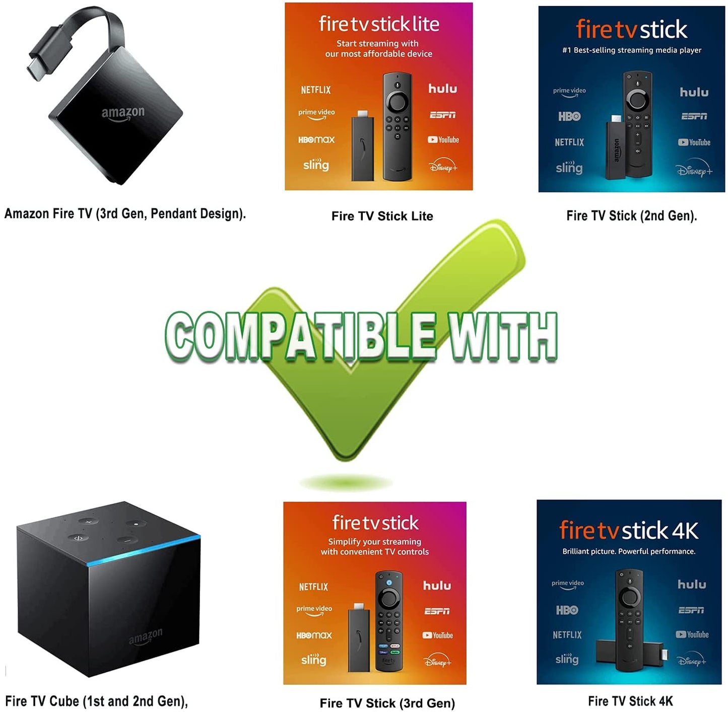 Replacement Voice Remote Control (2nd GEN) L5B83H with Power and Volume Control fit for Amazon 2nd Gen Fire TV Cube and Fire TV Stick,1st Gen Fire TV Cube, Fire TV Stick 4K, and 3rd Gen Amazon Fire TV