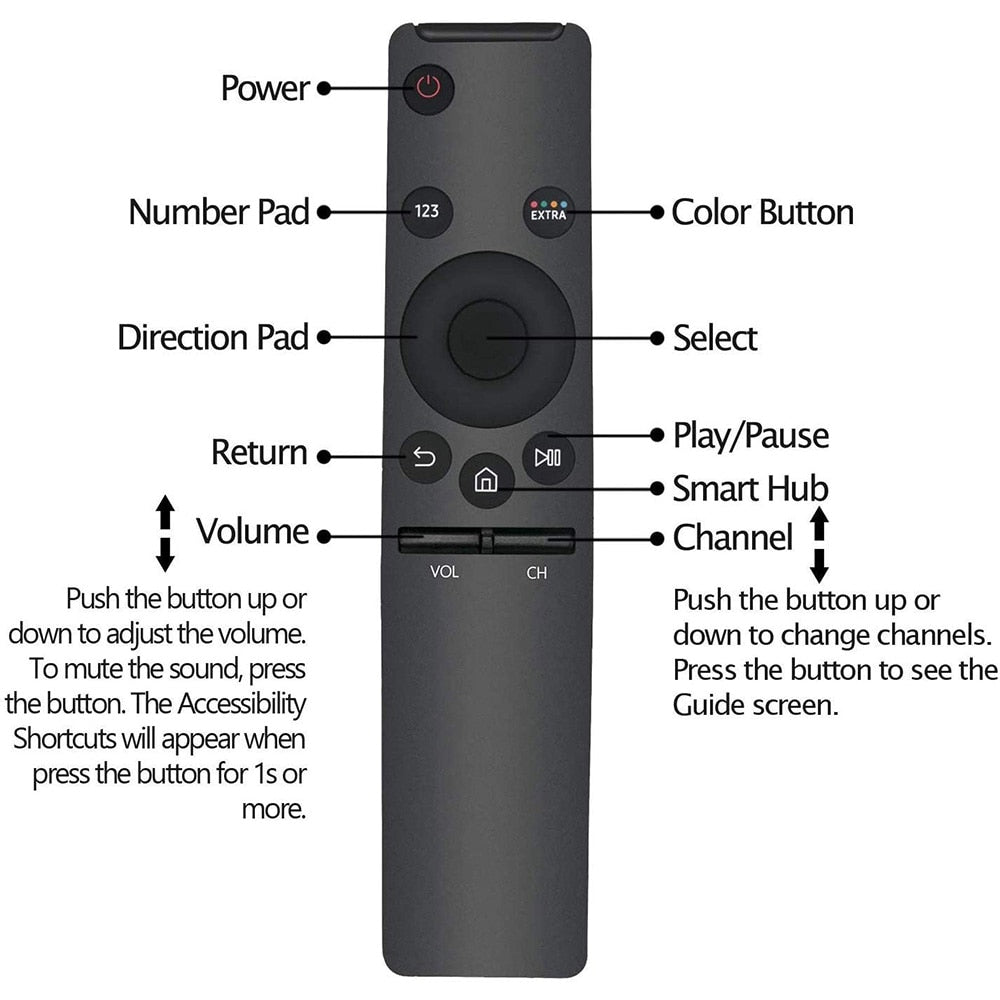 BN59-01259E Replaced Remote for Samsung-Smart-TV-Remote All Samsung LCD LED HDTV 3D Smart TV Models