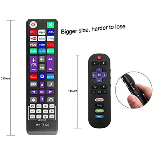New Universal Remote fit for All Roku TV(JVC/RCA/Philips/Element/LG/TCL and More), Roku Box/Player/Express, Bose Wave I/II/III/IV and Apple 1/2/3 Generations [NOT for Roku Stick]